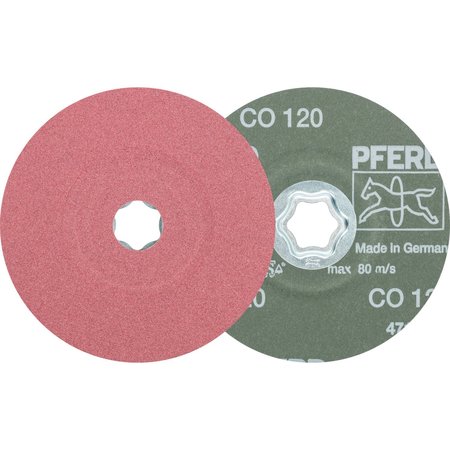 Pferd COMBICLICK® Fiber Disc, 5" Dia. - Ceramic Oxide CO, 120 Grit 40710